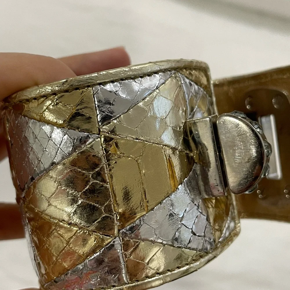 Miu Miu Leather Embossed Cuff - Picture 10 of 10